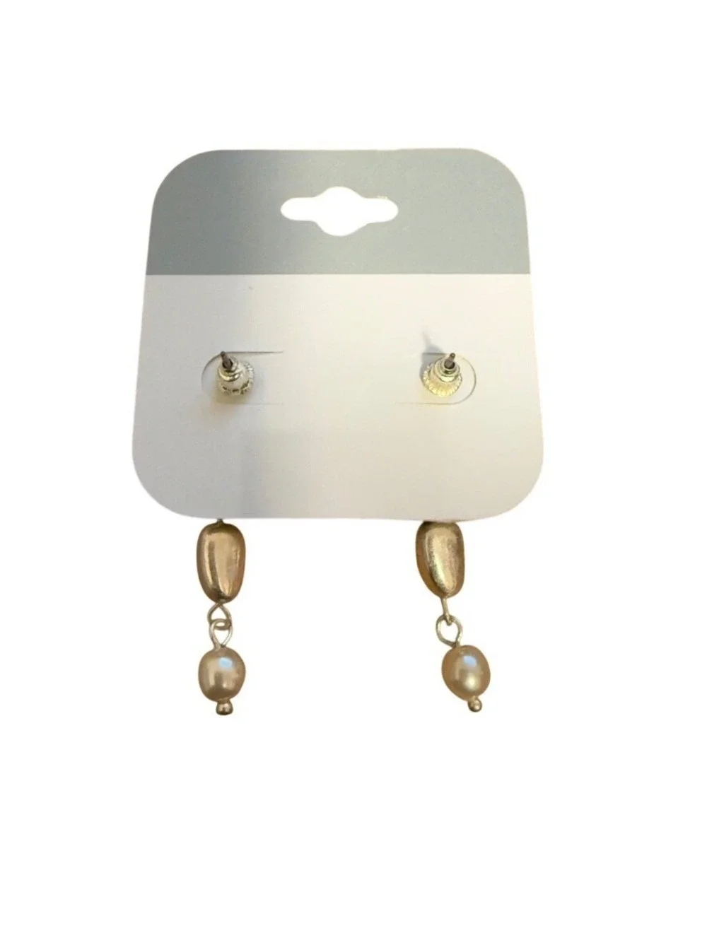 Hashtag Women's Drop Earrings Silver Tone Pearl Accent Dangle Earrings New